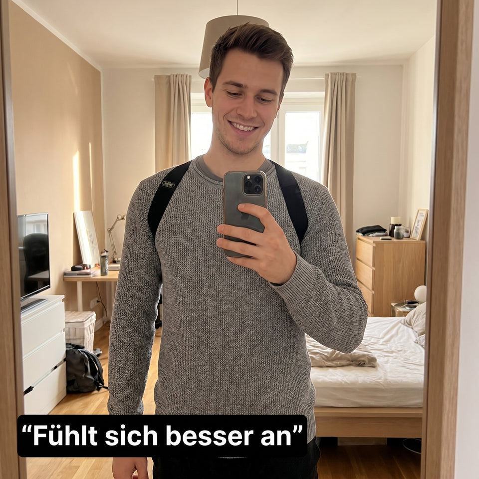 PostureFix Pro Haltungstrainer – Schultergurt gegen Rundrücken für eine aufrechte Körperhaltung | Unisex, elastisch & dehnbar