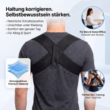 PostureFix Pro Haltungstrainer – Schultergurt gegen Rundrücken für eine aufrechte Körperhaltung | Unisex, elastisch & dehnbar